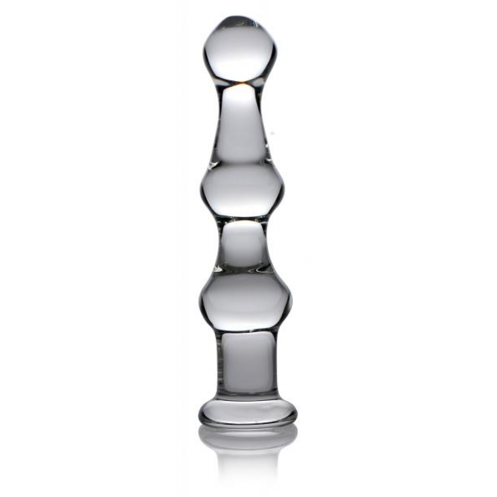 Mammoth 3 Bumps Glass Dildo - Clear