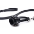 Ball Stretcher with Leash - Black Leather