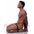 Frog Tie Kneeling Bondage Restraint System - Black