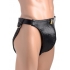 Spiked Leather Jock Strap - Black