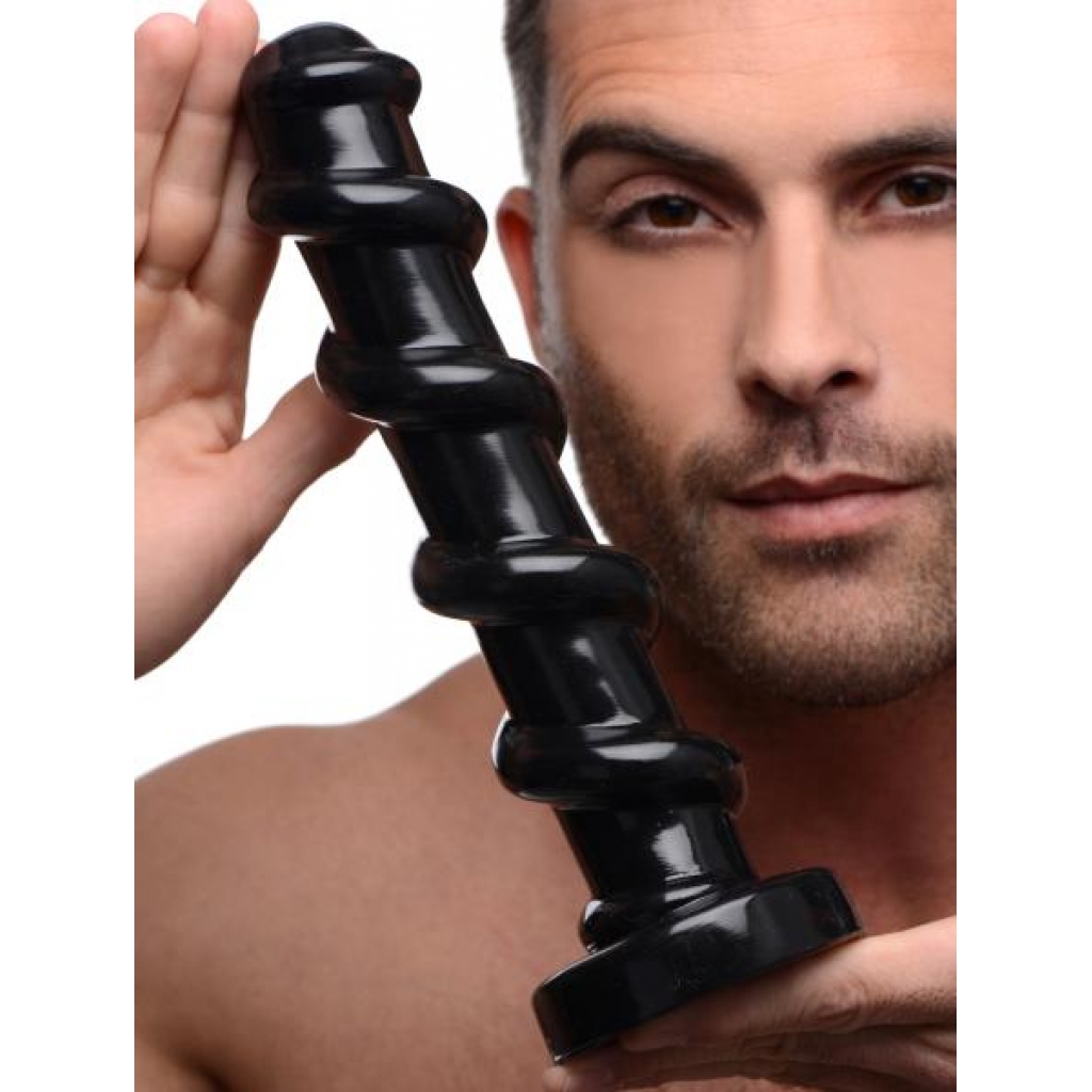 Mighty Screw 9.5 Inches Dildo - Black