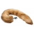 Extra Long Mink Tail Metal Anal Plug Brown