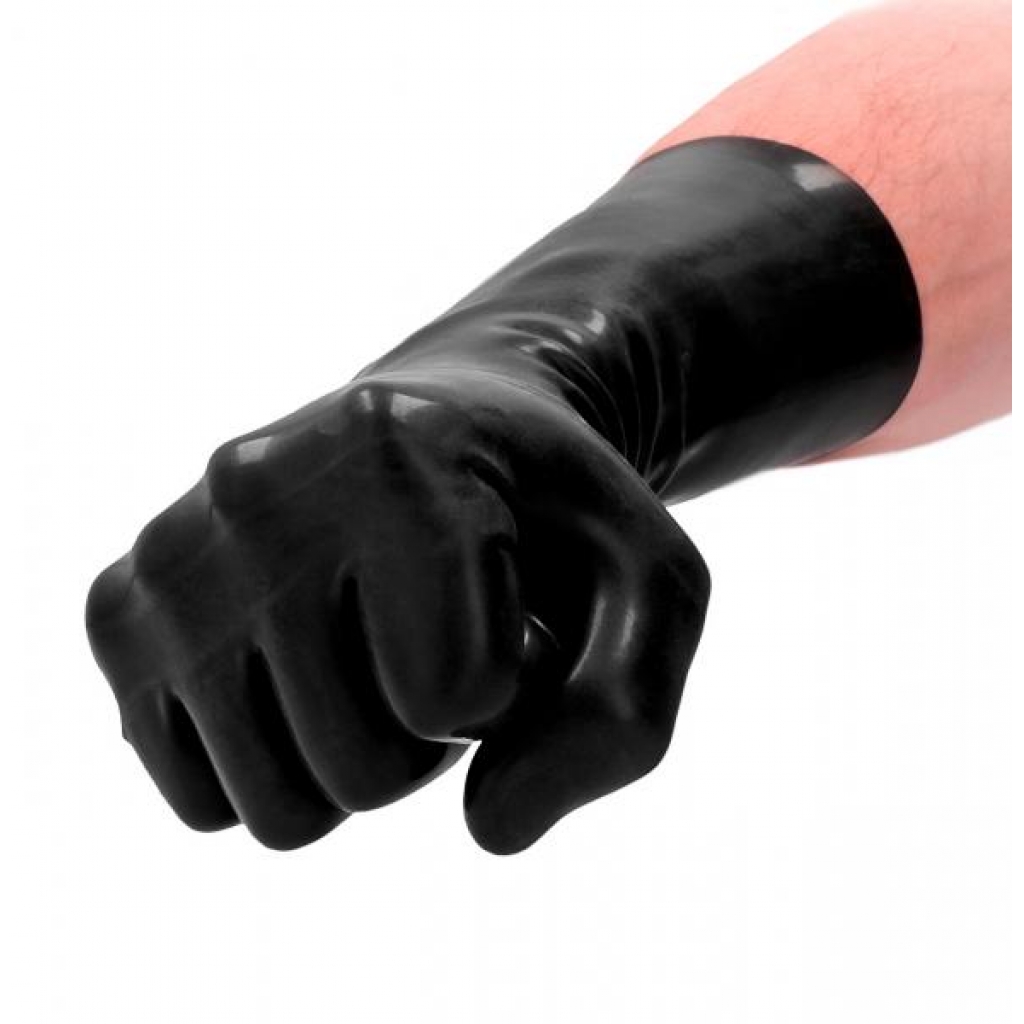 Fist It Latex Short Gloves Black