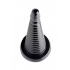 Giant Ribbed Anal Cone - Black