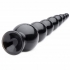 Hosed 19 Inches Graduated Bead Anal Snake - Black