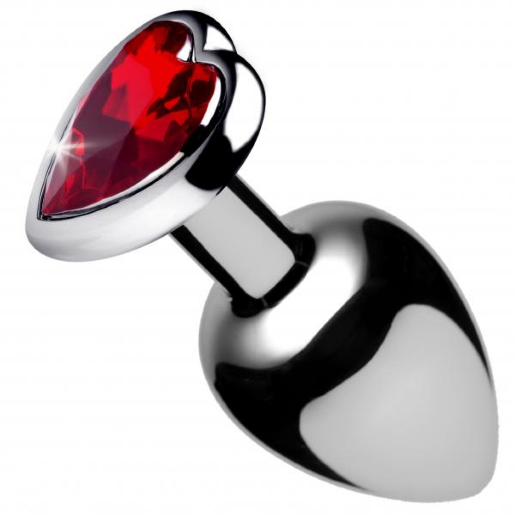 Red Heart Gem Anal Plug - Medium