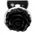 Elegant Black Rose Anal Plug - Large