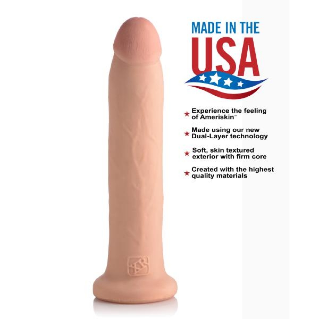 11 Inch Ultra Real Dual Layer Dildo - Beige