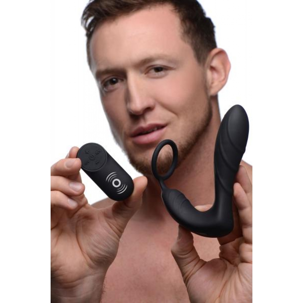 Silicone Prostate Vibrator with Strap & Remote Control