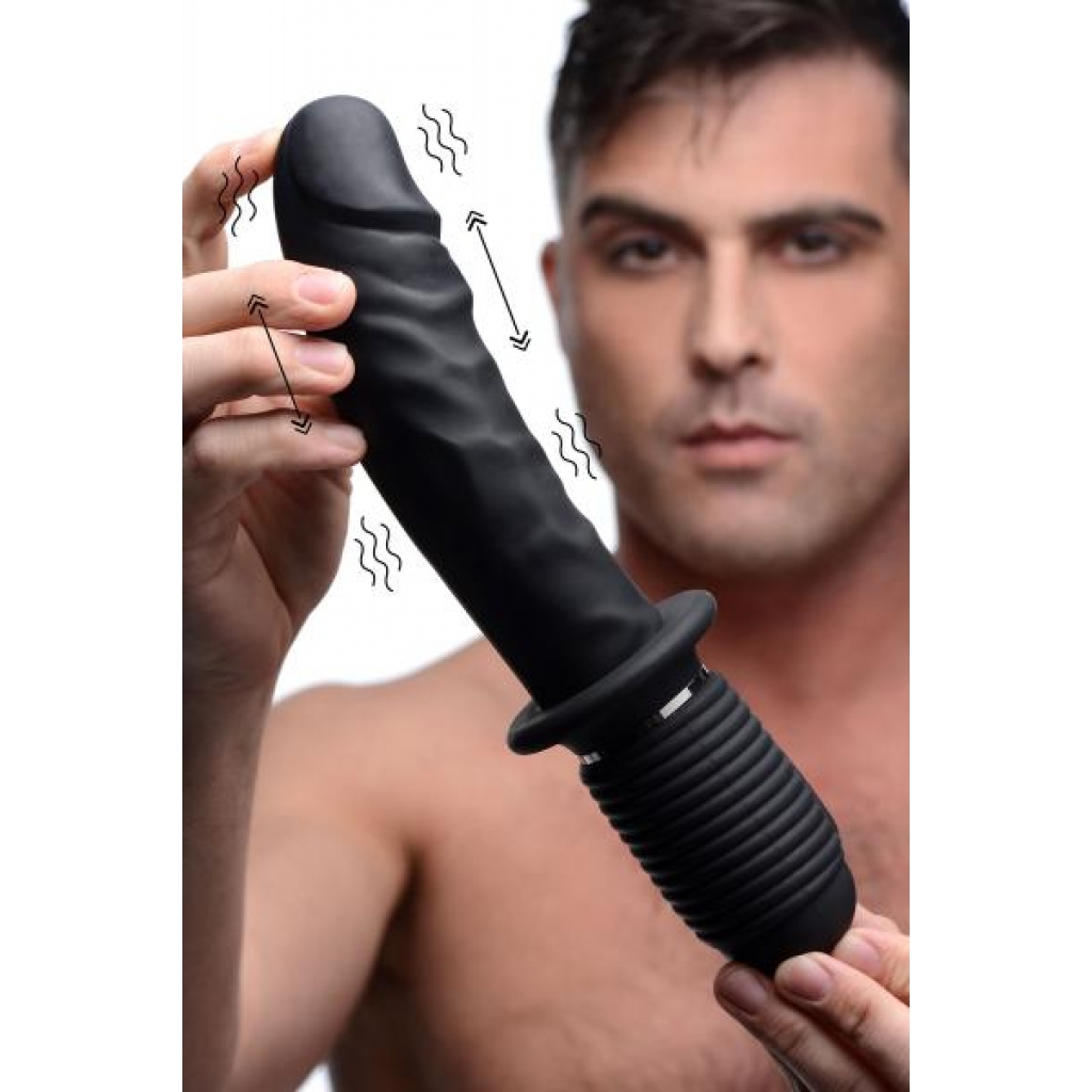 Power Pounder Vibrating & Thrusting Silicone Dildo - Maximize Pleasure