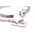 Locking Cuffed Key Necklace - Tungsten Steel