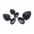 Dirty Words Anal Plug Set - 3 Piece Black