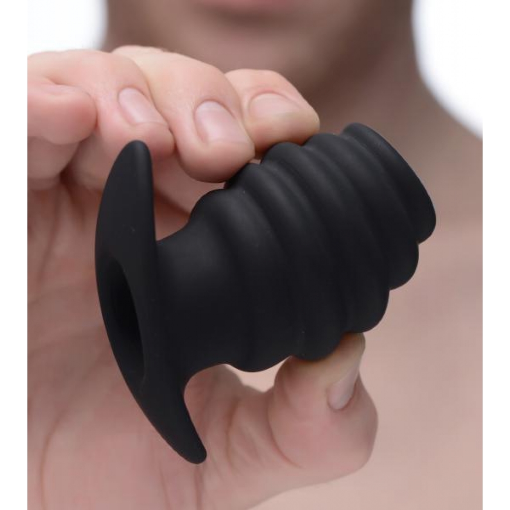 Hive Ass Tunnel Silicone Ribbed Hollow Anal Plug Small