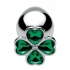 Booty Sparks Lucky Clover Gem Anal Plug Large Silver