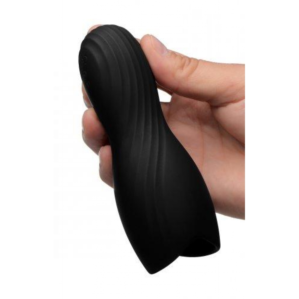 Vibrating Rechargeable Penis Pleaser - Black