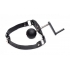 Crank Ball Gag - Black Leather O/S