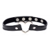 Dark Heart Chrome Black Choker - O/S