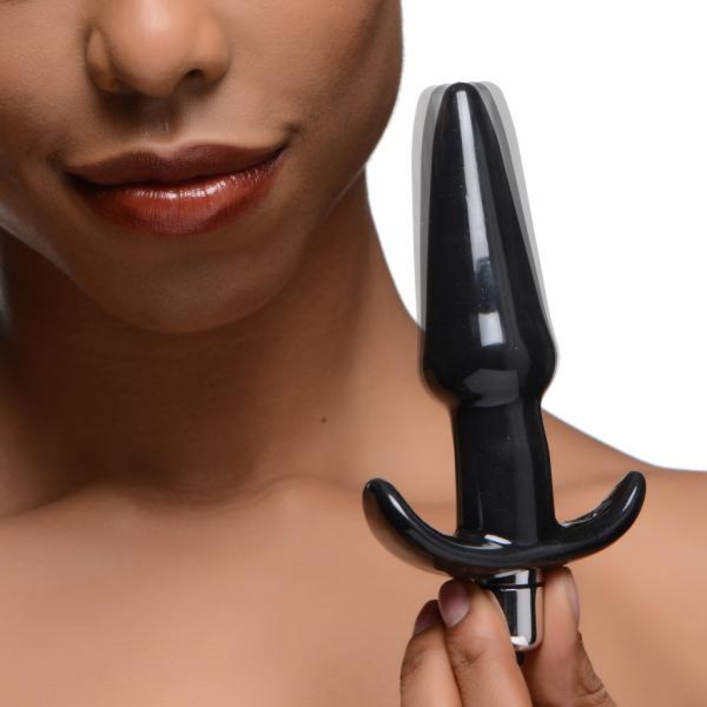 Smooth Vibrating Anal Plug - Black