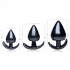 Triple Spades 3-Piece Anal Plug Set - Black