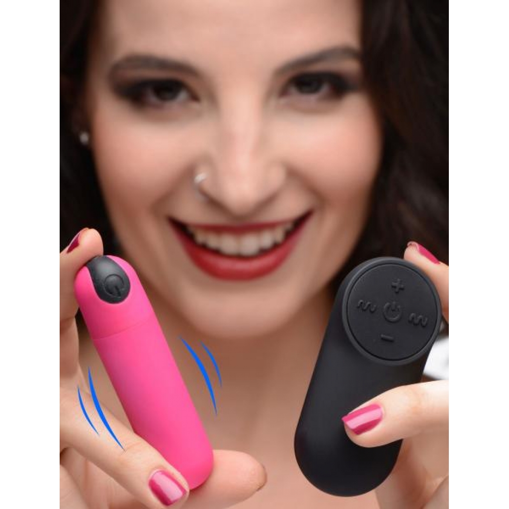 Powerful Pink Vibrating Bullet with Remote Control