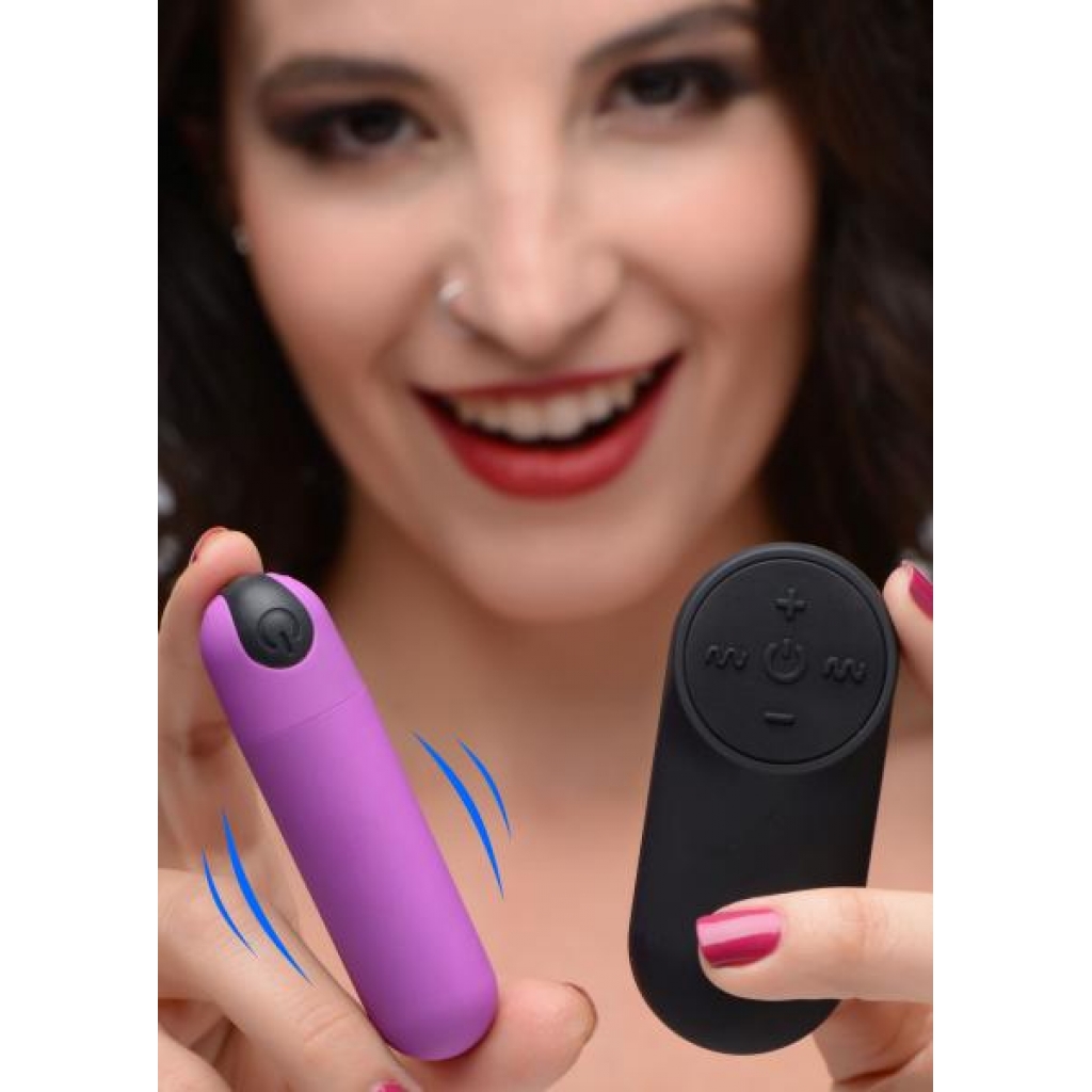 Bang Vibrating Bullet with Remote Control - Purple for Sensational Play