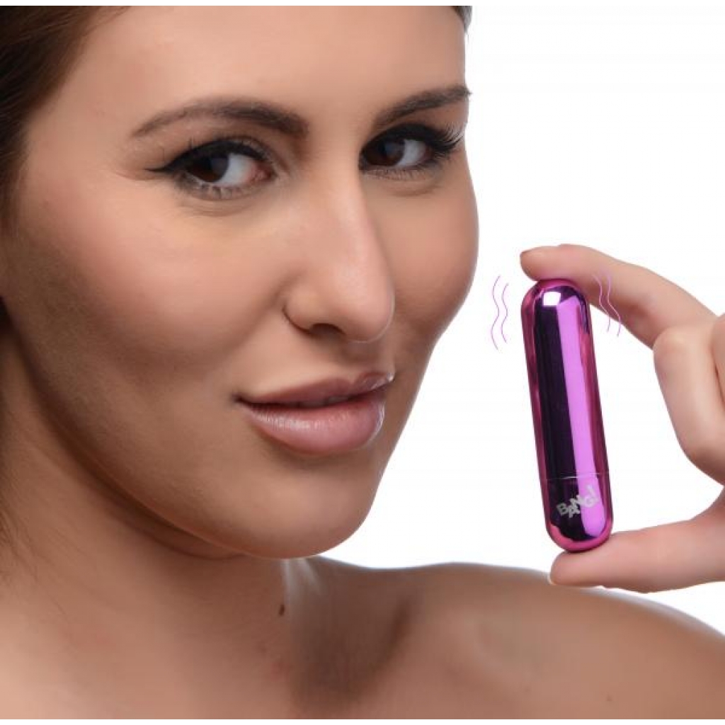 10x Rechargeable Vibrating Metallic Bullet - Purple