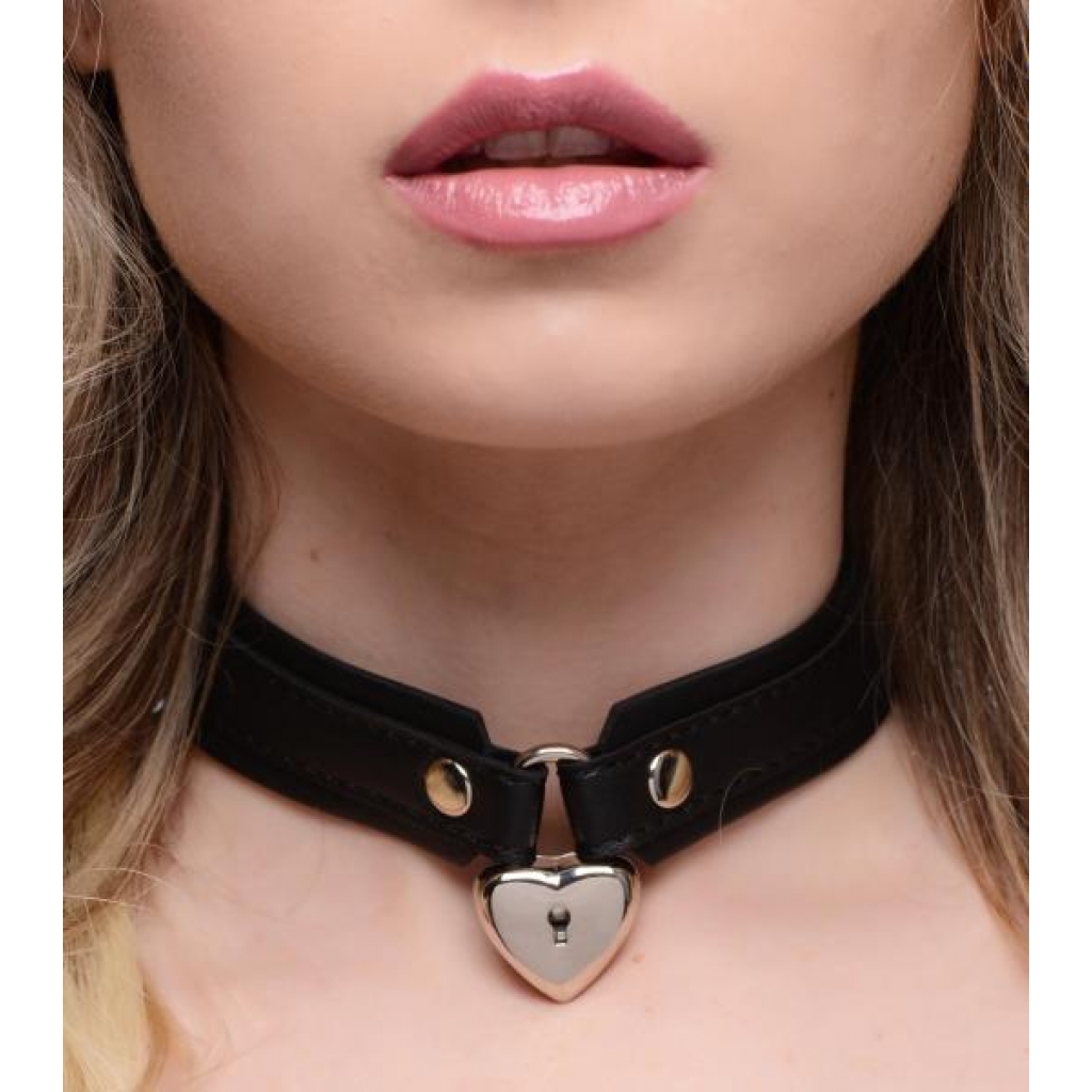 Locking Heart Collar - Elegant yet Playful