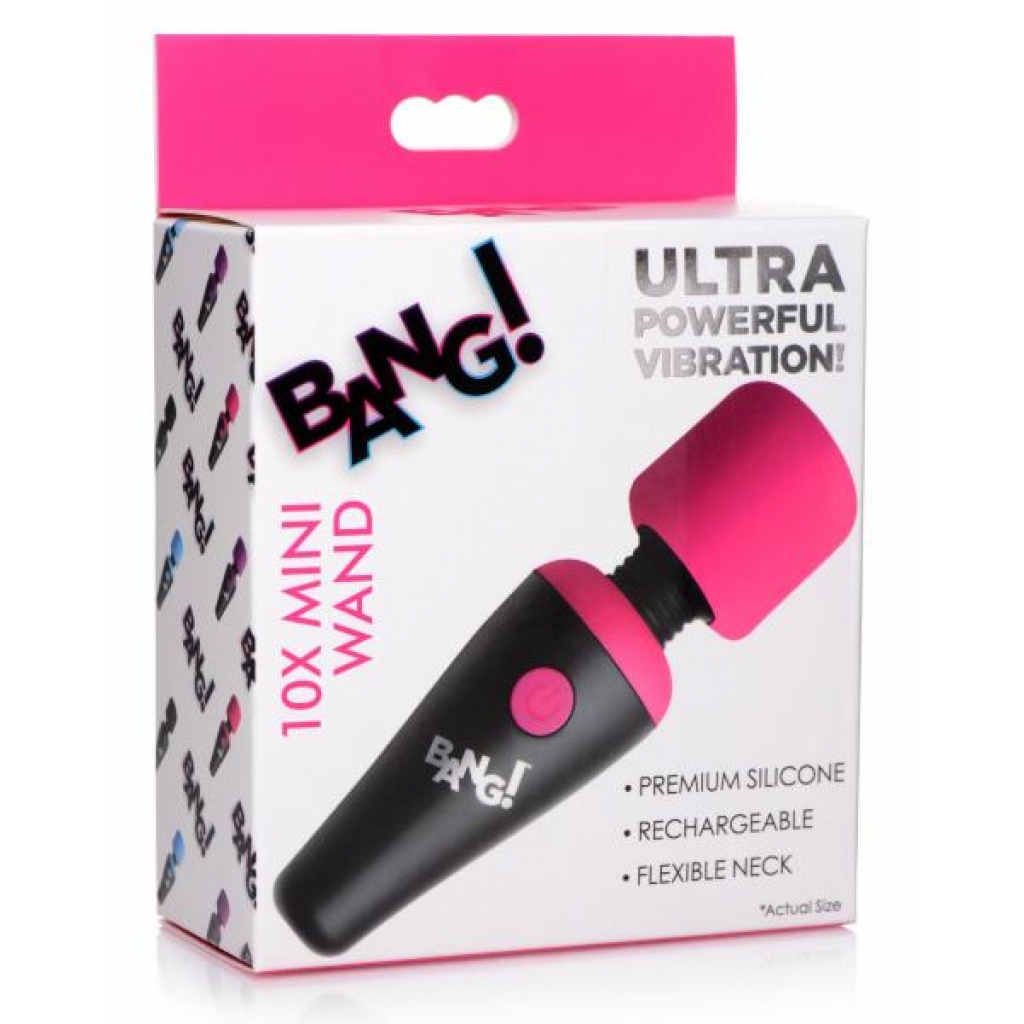 10x Ultra Powerful Silicone Mini Wand - Pink