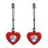 Silicone Light Up Heart Tweezer Nipple Clamps