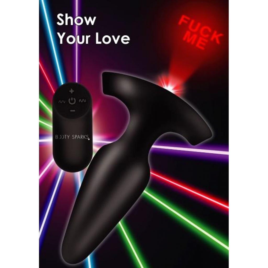 28x Laser 'Fuck Me' Silicone Anal Plug - Small