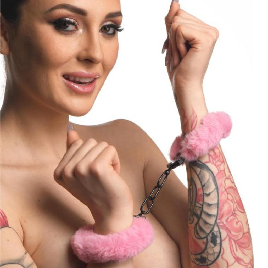 Furry Pink Handcuffs - Sensual and Adjustable