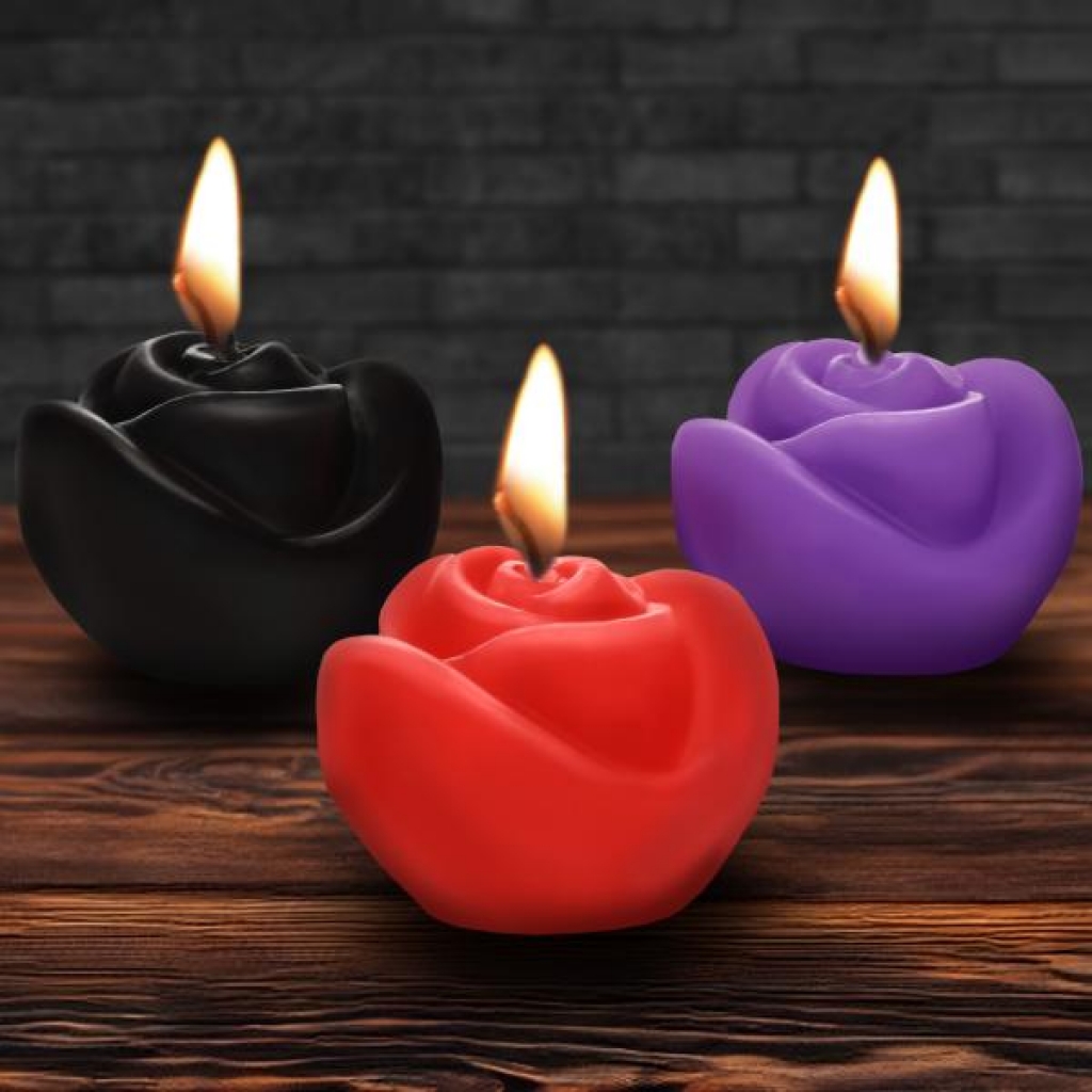 Fire Garden 3-Piece Rose Candle Set