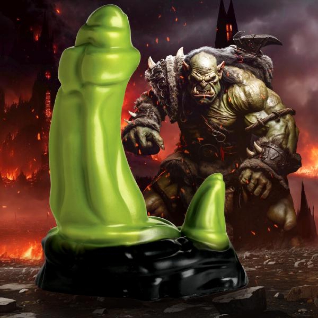 Orc Silicone Dildo - Giant Green