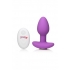 Remote-Controlled 10x Vibrating Silicone Plug - Violet