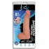 Jock Light Bareskin Vibrating Dildo With Balls - 8 Inch