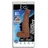 Jock Dark Bareskin Vibrating Dildo With Balls - 8 Inch