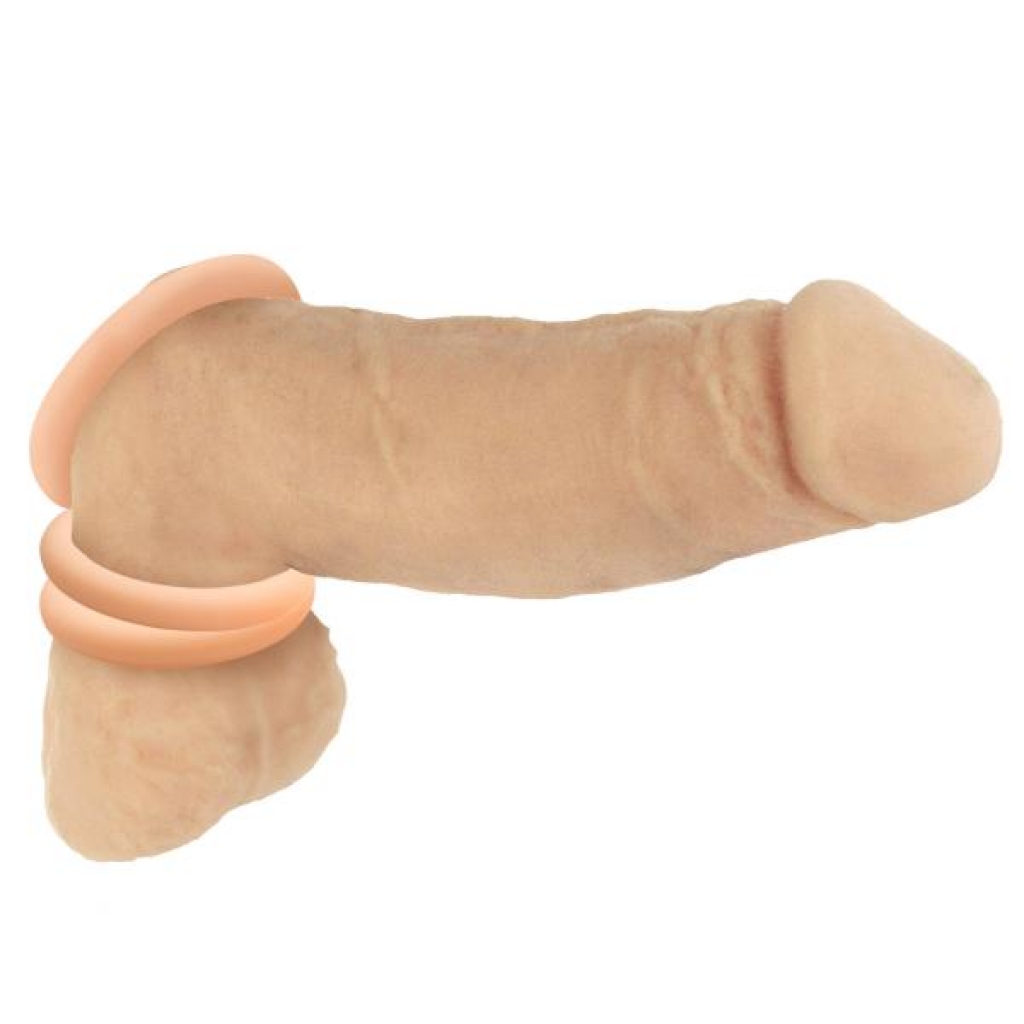 Discreet Silicone Cock Ring Set in Light