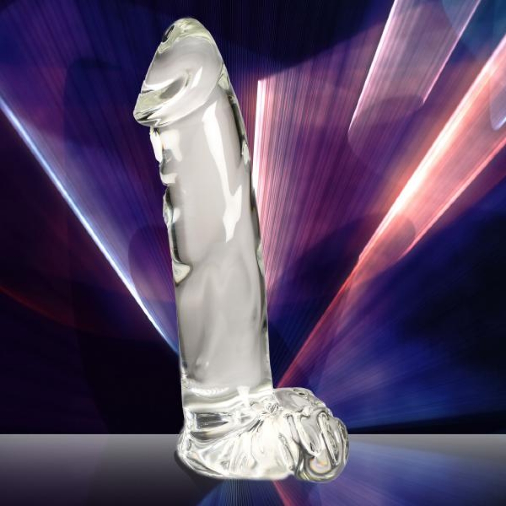 Glass Dildo With Balls - Elegant Design