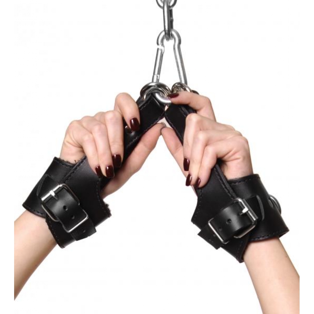 Strict Leather Fleece Lined Suspension Cuffs - Black