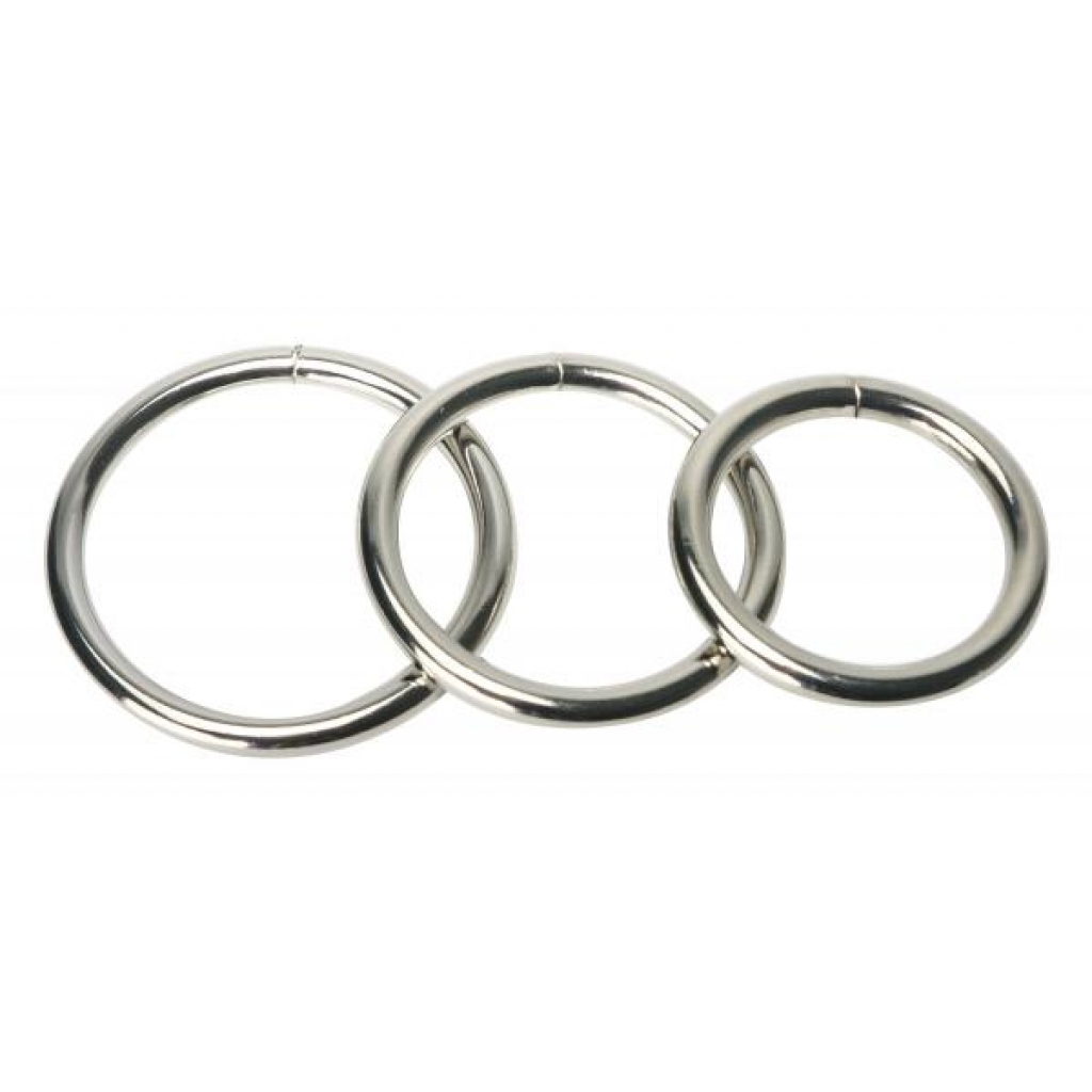 Trine Steel Cock Ring Collection 3 Piece