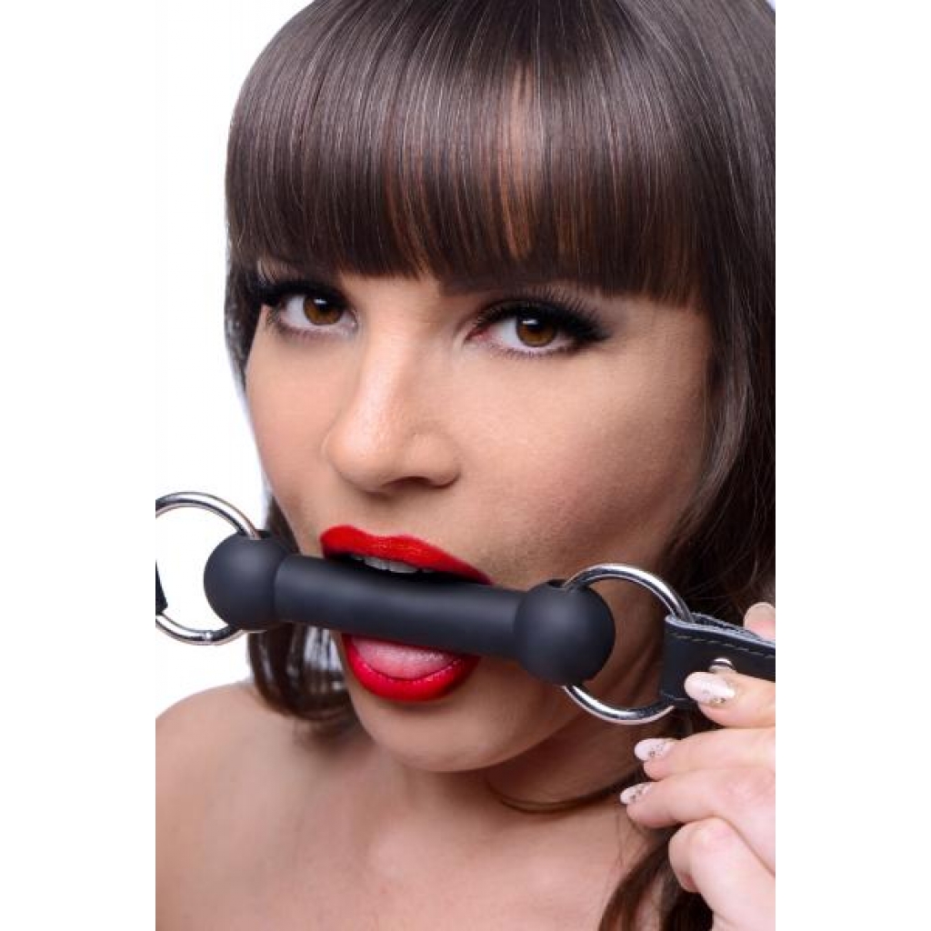 Strict Leather Silicone Bit Gag for Playful Adventures