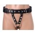 Premium Leather Strap-On Harness - Black O/S