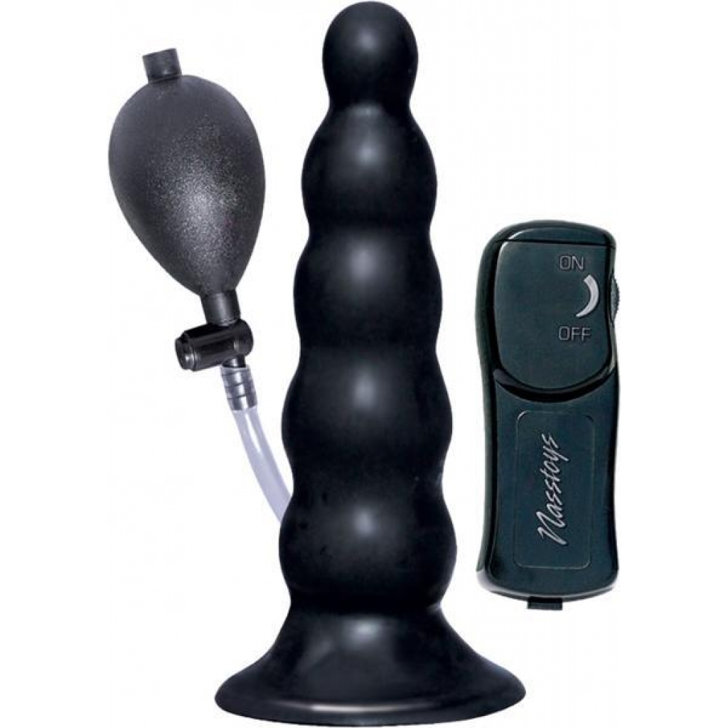 Ultimate Pleasure: Ram Inflatable Vibrating Anal Expander - Black