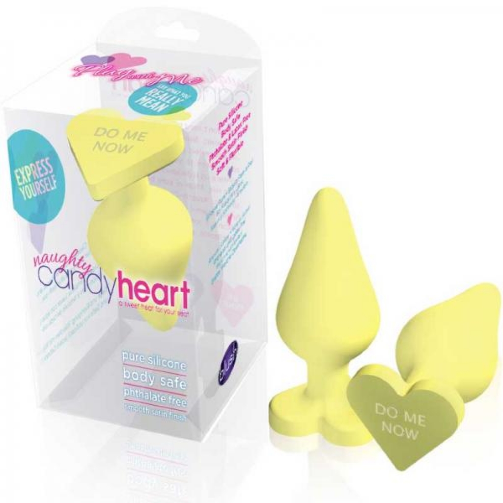 Naughty Candy Heart Yellow Butt Plug