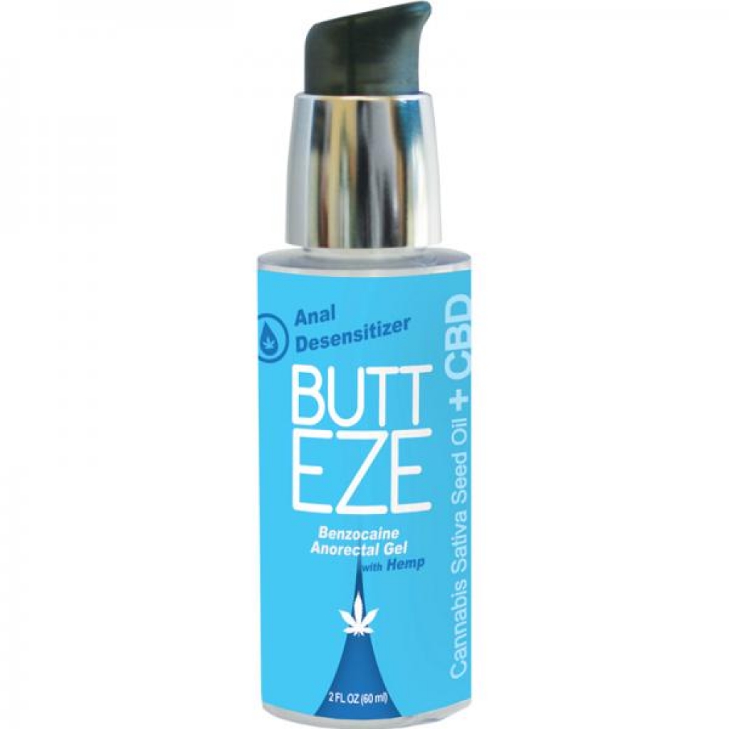 Butt Eze Anal Desensitizing Lubricant with Hemp Seed Oil - 2.0 Oz Bottle