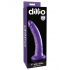 Dillio Purple Slim Dildo - 7 inches