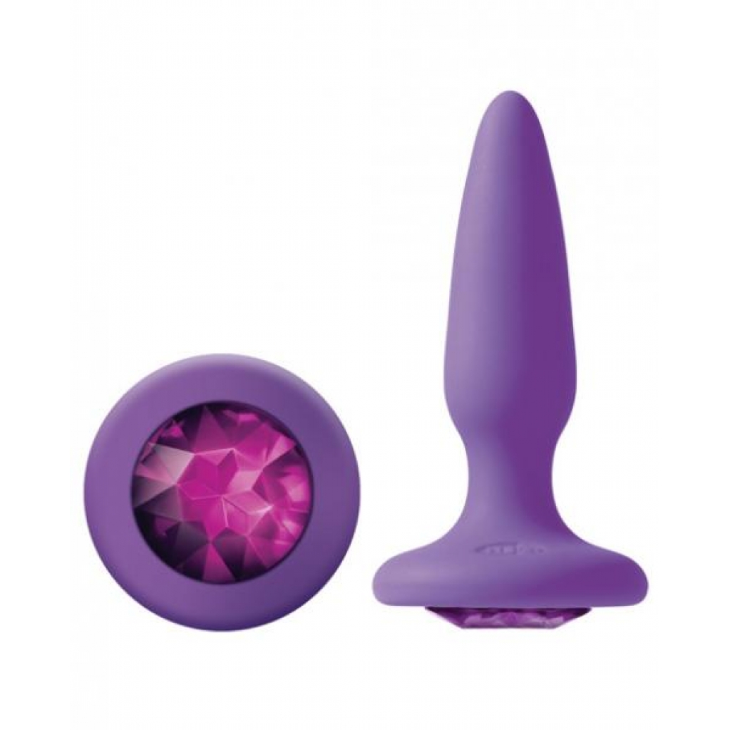 Glams Mini Butt Plug with Purple Gem