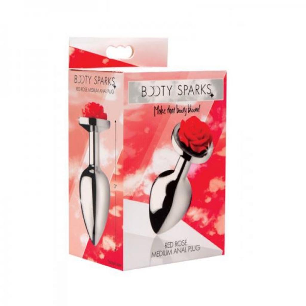 Booty Sparks Red Rose - Medium Anal Plug: Elegant and Playful