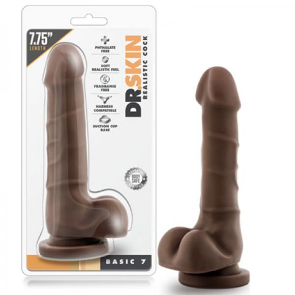 Dr. Skin Realistic Cock - Basic 7 - Chocolate