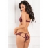 Rene Rofe With Love Half Cup Bra Set Burgundy S/M - Bra Sets